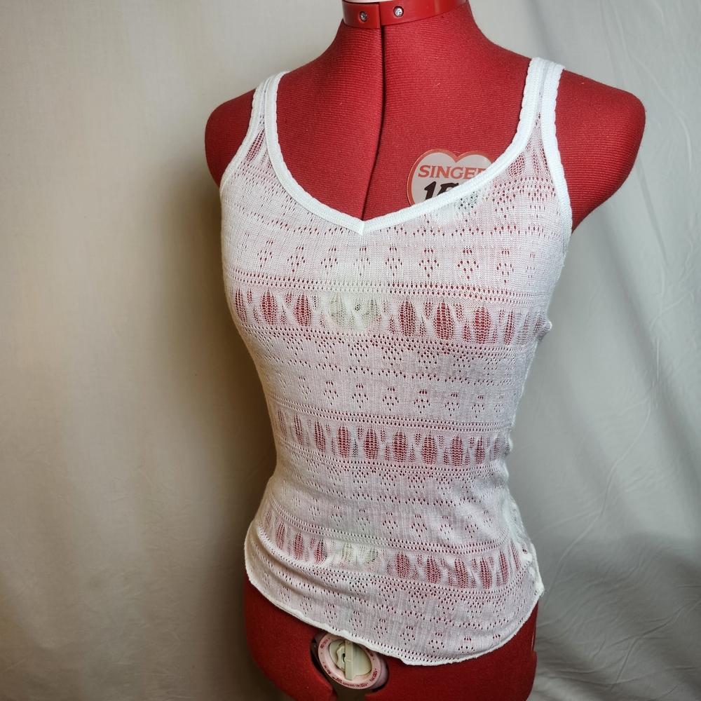 White Lace Sleeveless Top